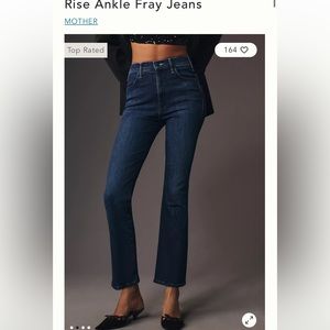 MOTHER The Hustler High-Rise Ankle Fray Jeans